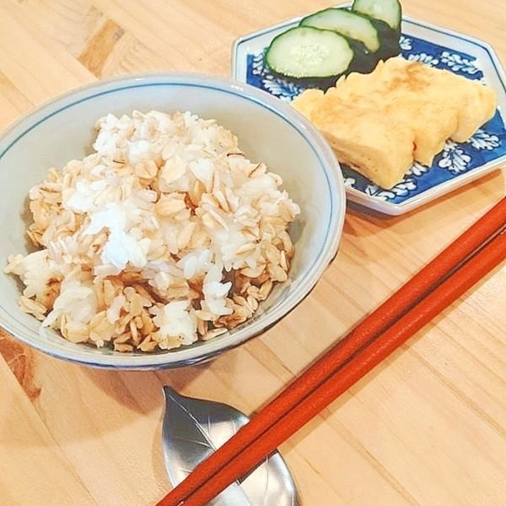 レンジで♪オートミール入りご飯~後混ぜ式